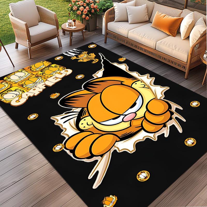 Garfield Print Rug, Washable Floor Carpet, For Entryway Dorm Laundry Room Office Study, Home Decor Birthday Christmas Gift