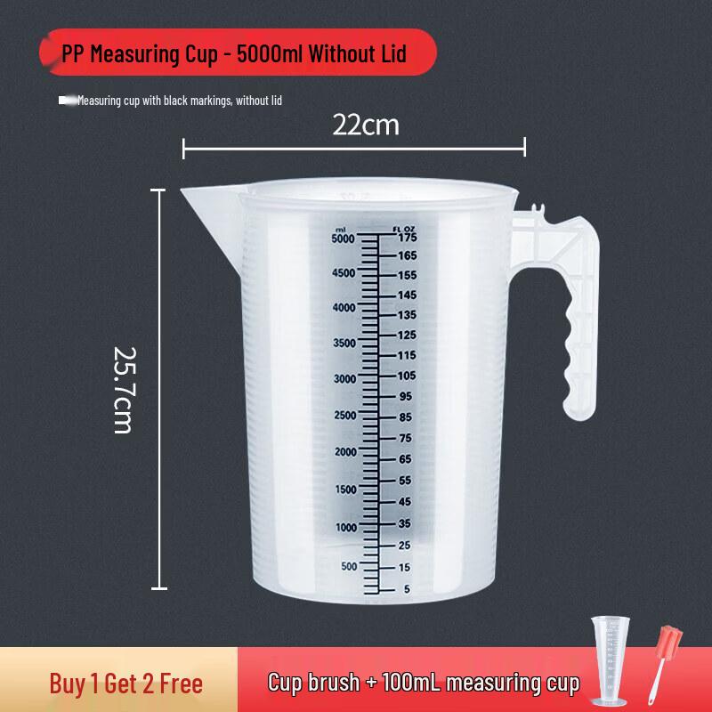 ZISIZ Food-Grade Plastic Measuring Cup with Scale