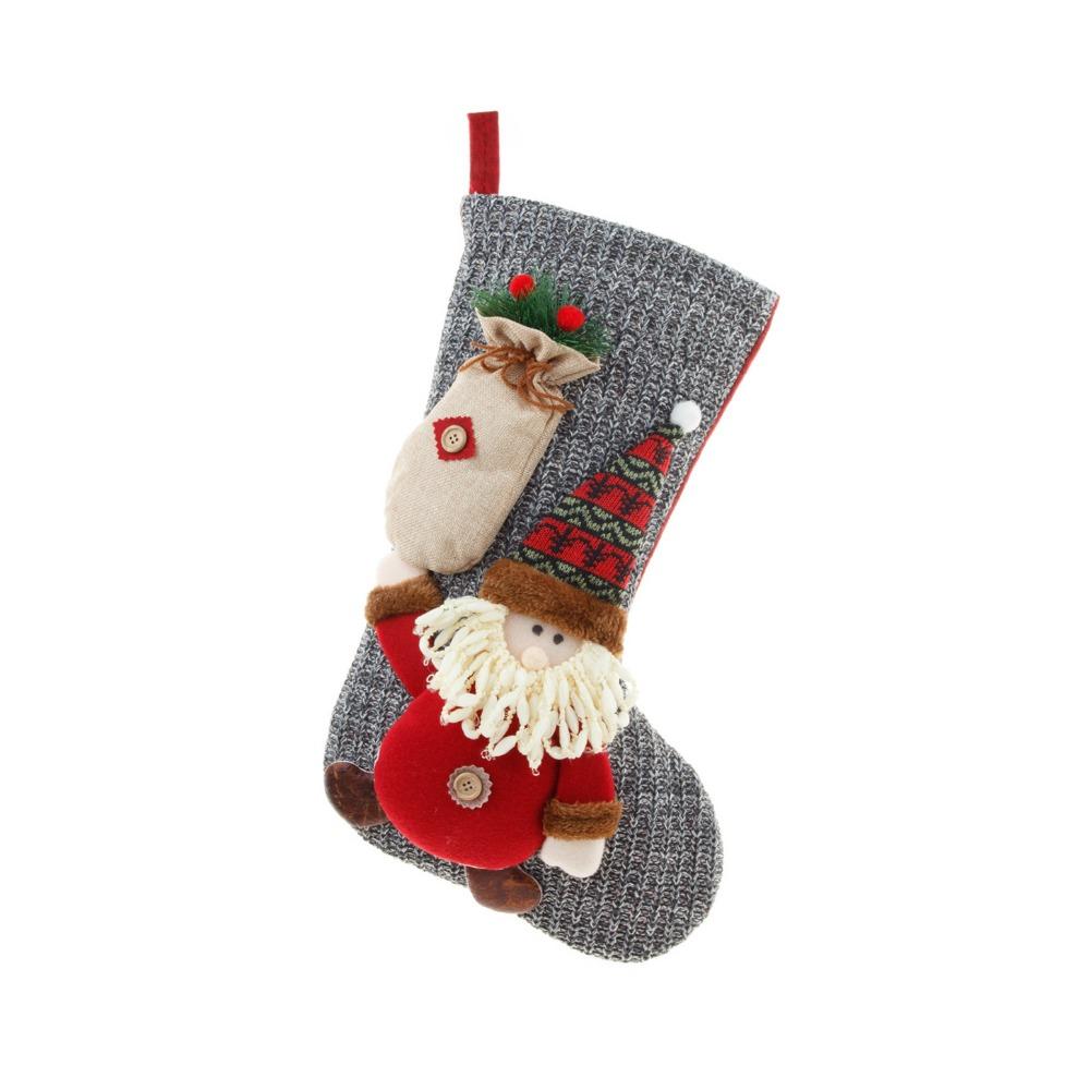 Santa Claus Christmas Candy Sock Elk Snowman Christmas Gift Bag Xmas Sock Haning Pendant Christmas