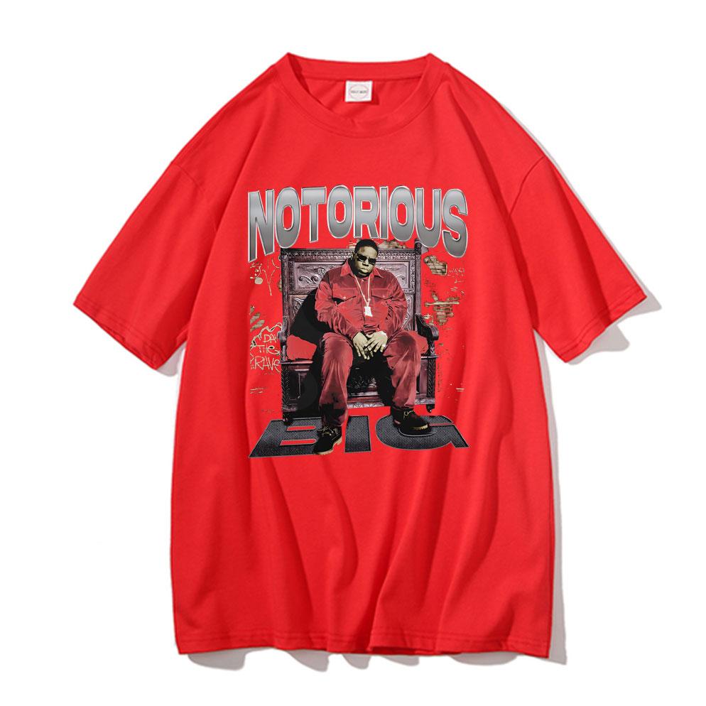 The Notorious Big Graphic Print Tshirt Rap Biggie Smalls Hip Hop Vintage Oversized Tshirt Unisex Fashion Rap Trend Tshirts Tops
