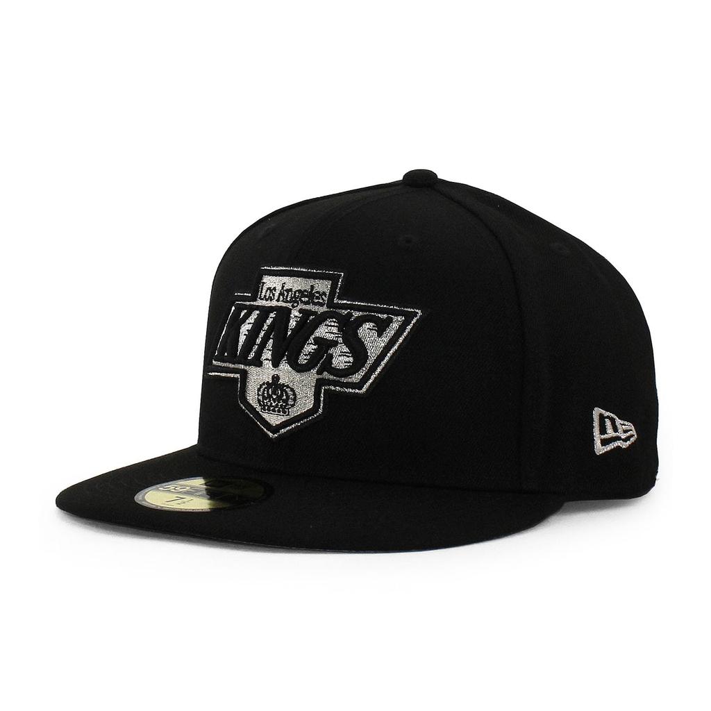 New Era Cap 59FIFTY Los Angeles Kings NHL TEAM BASIC FITTED CAP LOS ANGELES KINGS LA Hat Ice Hockey Black 5950 Sz 7-14 [Used]