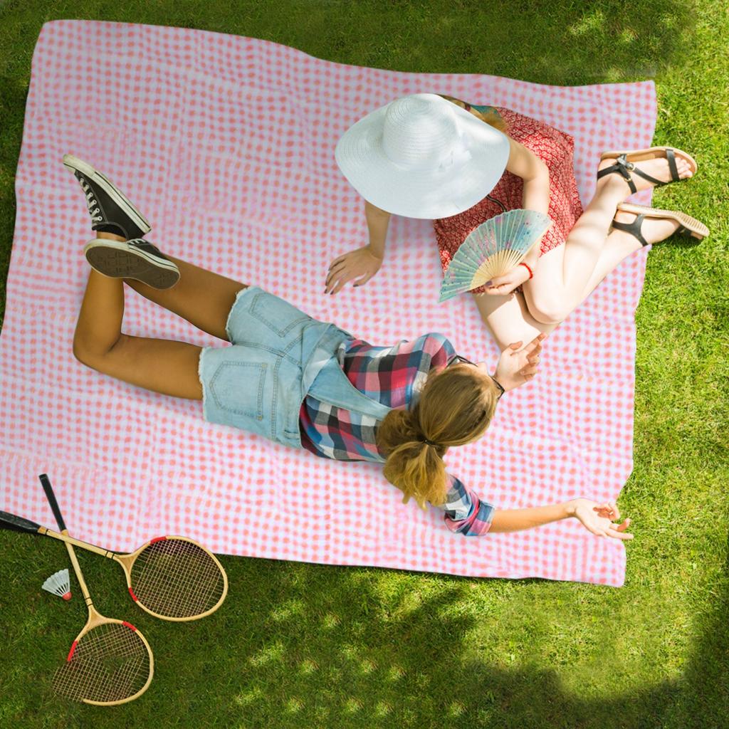 Picnic Blanket Outdoor Sand Beach Mat Pad Rug With Strap