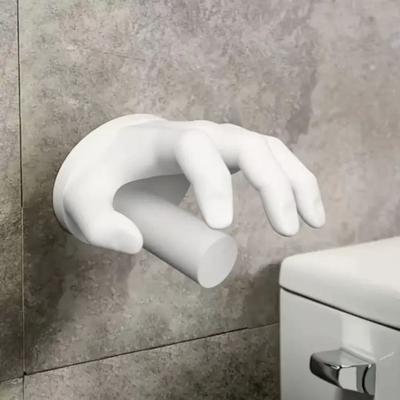 Hand-Shaped Toilet Paper Holder Bathroom Decorative Sculpture Wall Mounted Bathroom Kitchen Tissue Storage Stand