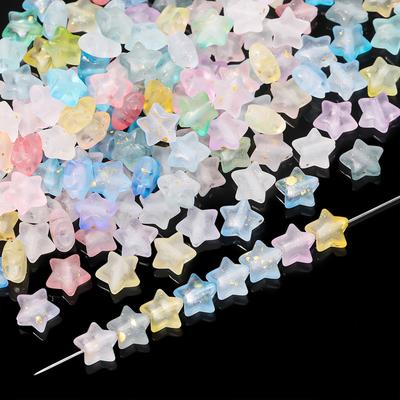 Gold Gradient Acrylic Star Bead for Necklace Bracelet Handmade Jewelry Accessories For DIY Crafts And Decorations