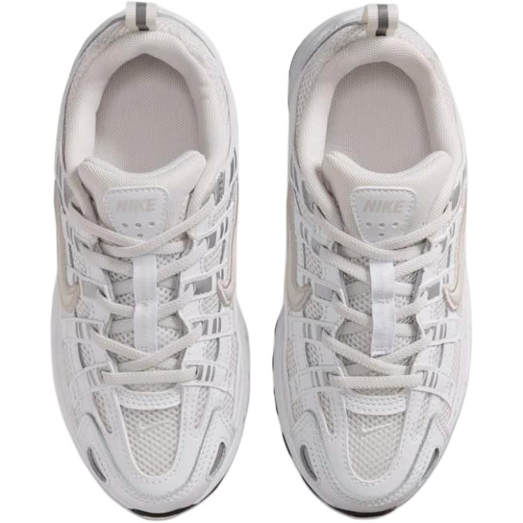 Nike P-6000 Comfortable Durable Breathable Running Shoes Kids Sneaker Silver White IO4647-017