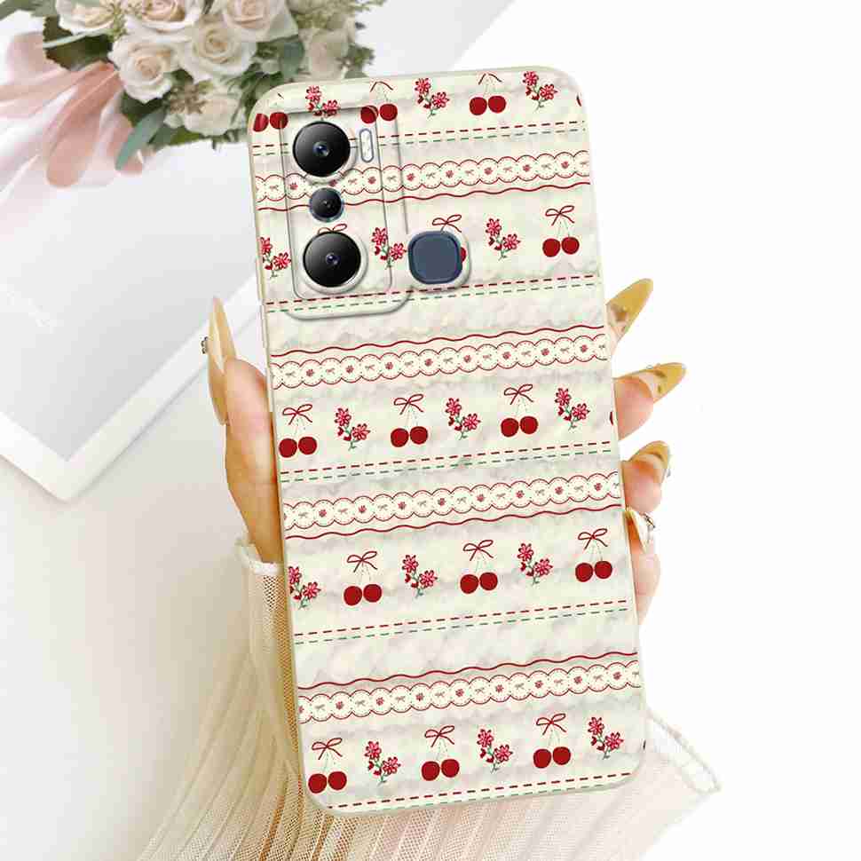 Für Infinix Hot 20i X665C X665E Hüllen Blume Schmetterling Silikon Weiche Abdeckung Für Infinix Hot 20i Hot20i Handy Rückseite Hülle