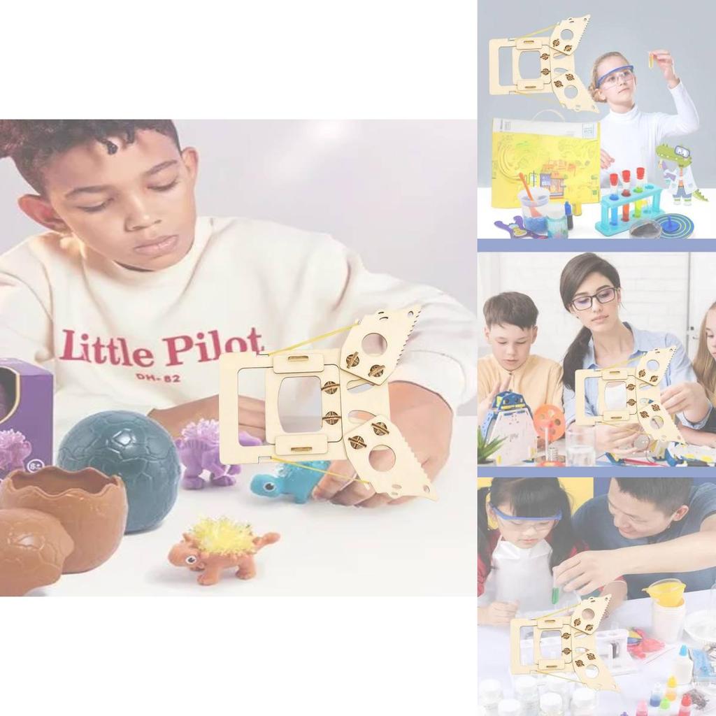 Kid's Diy Mechanical Hand Puzzle Educational Toy Wooden Material Pack M-12