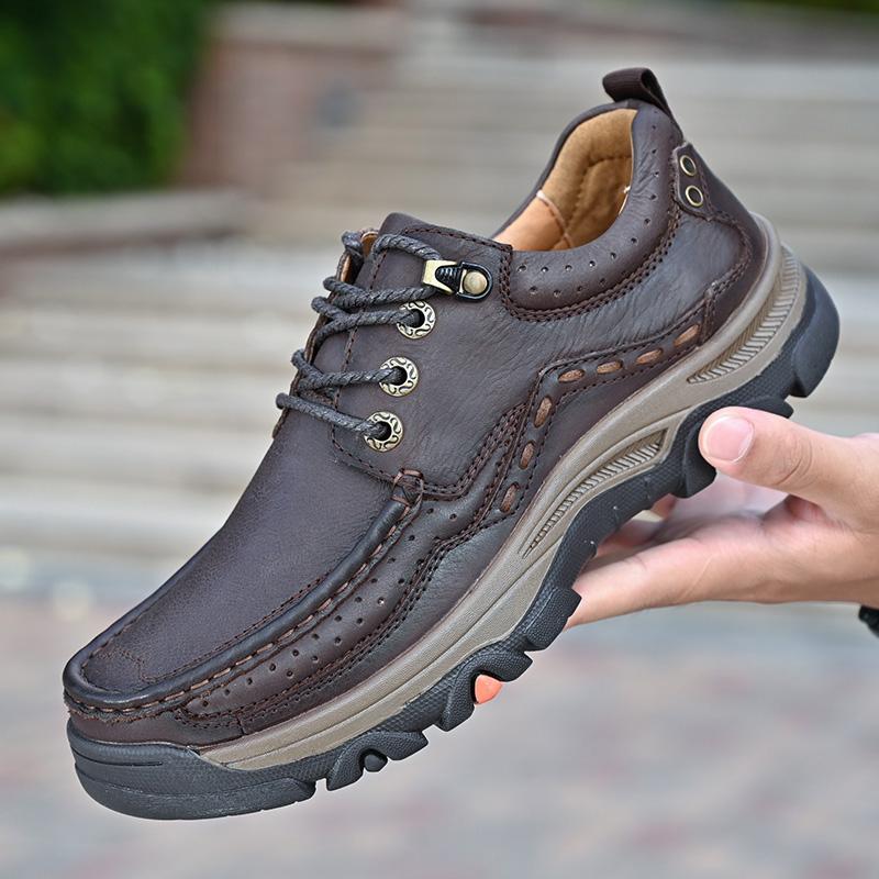 Fashion New Large Size Men's Shoes Genuine Leather Flats Men Loafers High Quality Outdoor Men Sneakers Breathable Male Casual Shoes