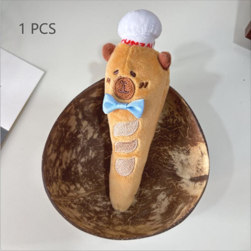 

1/2 шт. Милые Забавные Шапка Шеф-повара Багет Капибара Плюшевые Игрушки Мягкая Кукла Брелок Подвеска Девчачий Декор Рюкзака Украшения для Сумки Детские Подарки 1 PCS