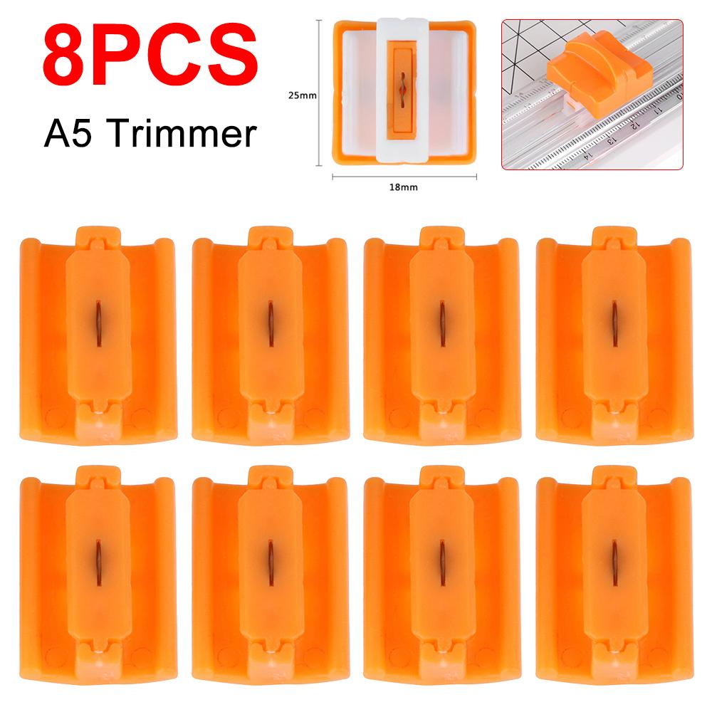 10 Stück A4/A5 Papier Schneiden Ersatzklingen Guillotine Papierschneider mit Ausziehbarer Skala für Fotoschneider Scrapbooking Zubehör