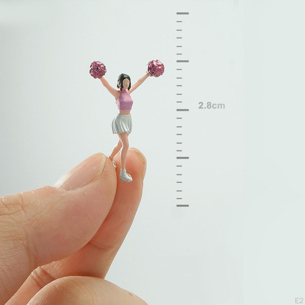 1/64 Cheerleader Figure for Micro Landscape DIY Scene Train Layout