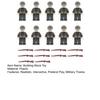 Yousheng 10 Pcs 1.7" Mini WWII Soldiers Figures Model Set Military Building Block Toys with Weapons Gift for Christmas Stockings Birthday Easter