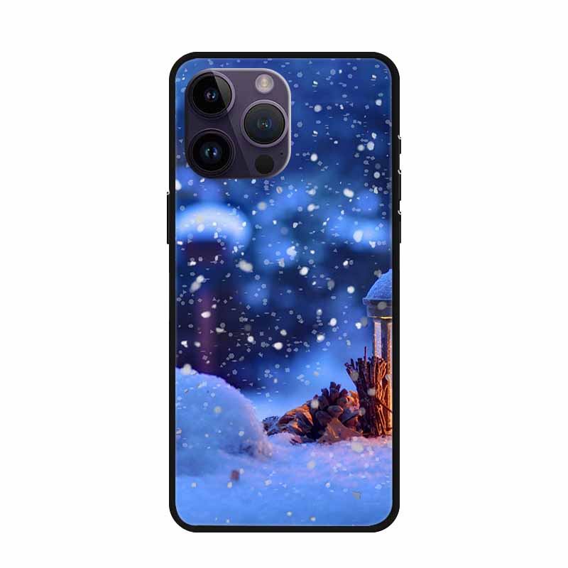 Christmas Case For iPhone 15 Pro Max Cover iPhone 15 Plus Lovely Soft Silicone TPU Back Phone Case For iPhone 15 Pro Cover Coque