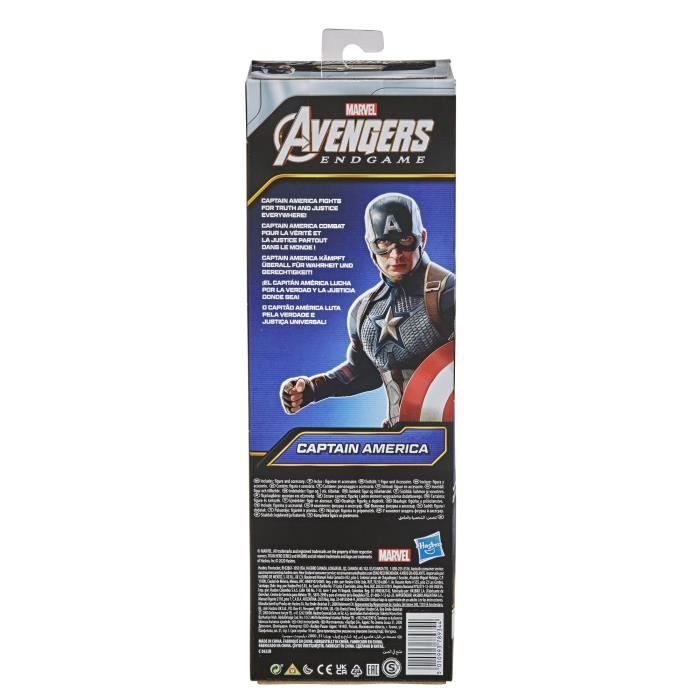 Figurine Captain America Titan Hero Series Avengers 30 cm pour enfants à partir de 4 ans