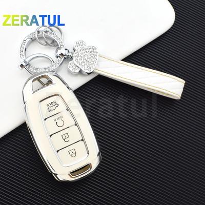 3/4/5 Button TPU Car Key Case Cover Keychain For Hyundai KONA Encino Solaris Azera Grandeur Ig Accent I30 Ix35 Santa Fe Palisade