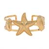 Bohemian Gold Color Starfish Shell Upper Arm Cuff for Women Metal Adjustable Armlet Bracelet Summer Beach Vacation Body Jewelry