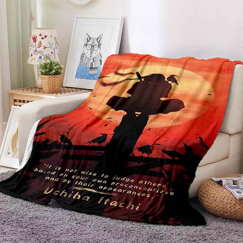 NARUTOUzumaki Naruto anime print blanket, warm and comfortable flannel blanket, suitable for bedrooms, sofas, beds, chairs, picn