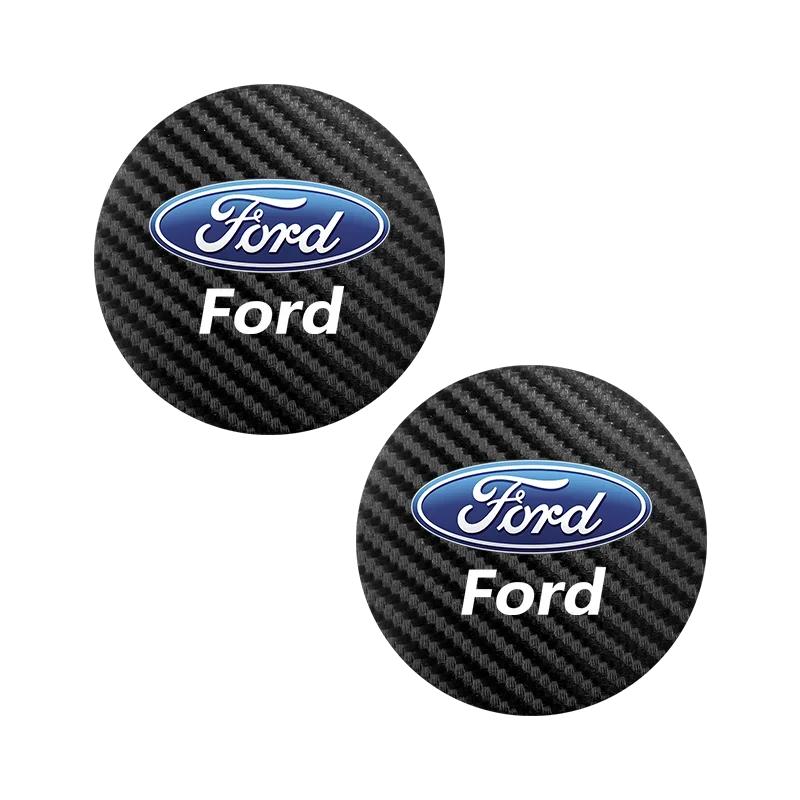 

New 2026 Car Sticker For Ford 2Pcs Car Interior Accessories Water Cup Pad Anti-noise Coaster Mat For Ford ST Line Focus Mustang