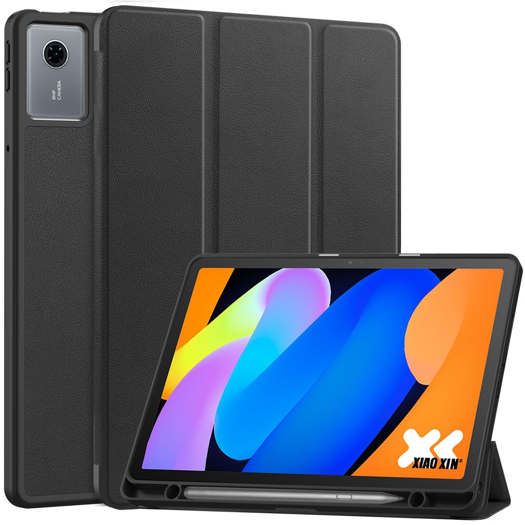 Para Lenovo Idea Tab (TB336ZU/TB336FU)/Capa Suporte para Xiaoxin Pad 11 2025 Capa de Couro Absorvente de Choque para Tablet com Porta-Caneta