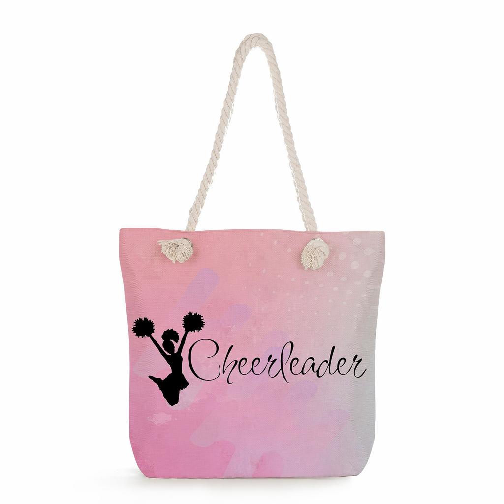 Gymnastics print thick rope single-shoulder beach bag 7245 CLE