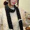Harajuku Bow Wool Shawl Y2K Long Narrow Scarves Simple Knitted Scarf  Spicy Girl