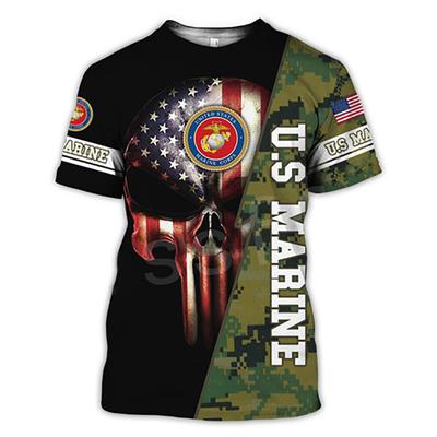 USA T-shirts Men American Flag Graphic 3d Print Tops Fashion Veteran Short Sleeve O-neck Tee Oversized Camouflage T Shirt