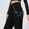 Hiphop Waist Chain with 2layer Star Tassels Waist Charm Street Pants Chain Trousers Chain Hiphop Dancing Accessories