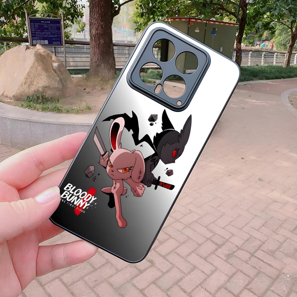 

Bloody Bunny Phone Case for Xiaomi Redmi Note 14 13 12 14c 13c 13x A5 A3 A2 Pro plus glass Cover Redmi 14C 4G