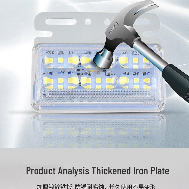 LED Truck Side Marker Lights: High Brightness Ground Light 12V/24V for Trailers with Turn Signal and Tire Side Illumination.