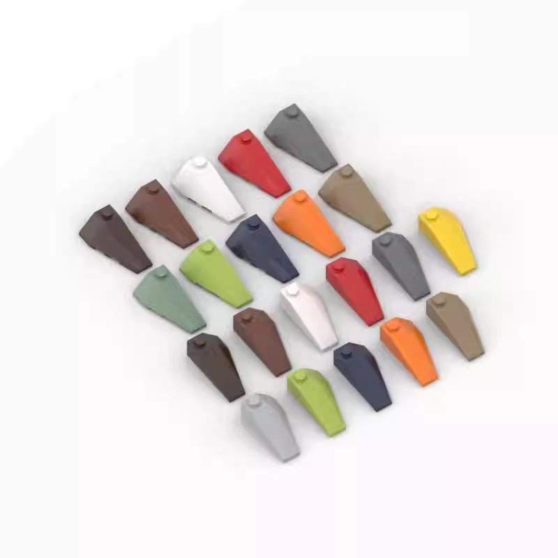 

Non-Toxic 20Pcs Moc Parts 43711 Wedge Sloped 4 X 2 Triple Right Compatible Bricks Diy Assmble Building Blocks Particle Kid Brain Toy Gift