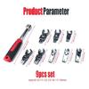 Flex Head Ratchet Wrenches Set, Tool Gear Metric Tubing Large Angle Tool Set