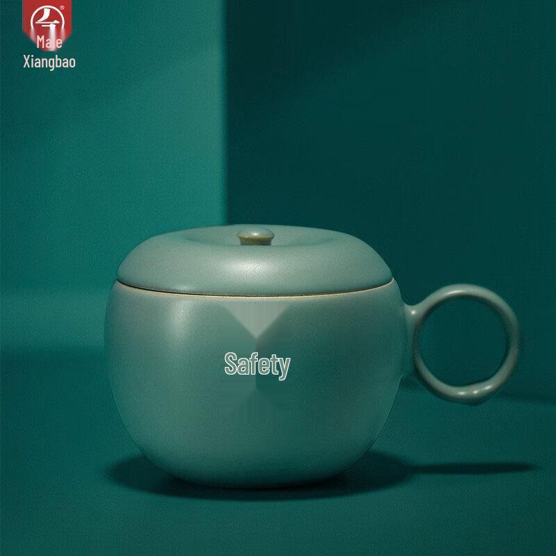 Wanqiantang Apple-Shaped Ceramic Tea Cup with Lid