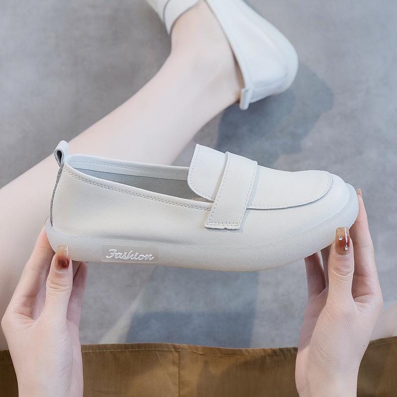 Fujin 2 см 2024 г. Натуральная коровья кожа Осенние мягкие туфли на плоской подошве — фото 4