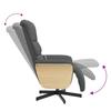 Massage Chair with Footrest Dark Gray Fabric