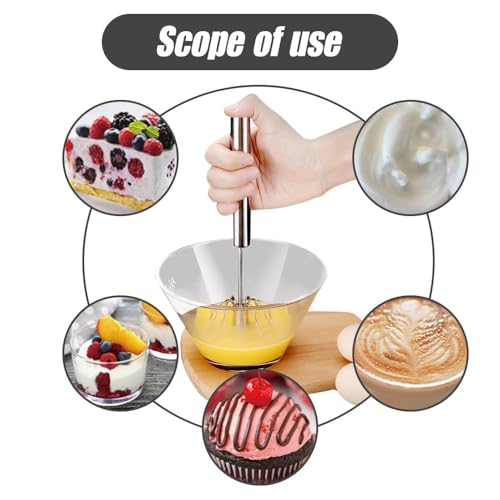 4-Speed Manual Mixing Handheld Blender - Battery-Free for Batter Sauce Egg Baby Food Baking Cooking