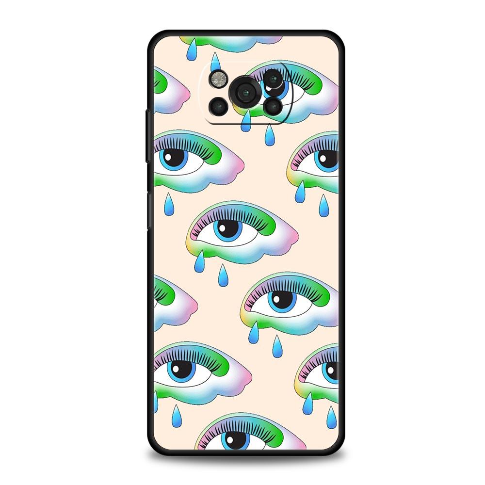 Fashion Eyelashes Eyes Phone Case Cover for Xiaomi Poco F7 Ultra F6 F5 F4 F3 X6 X5 X4 X3 NFC C51 C55 M4 GT 5G Soft TPU Shell