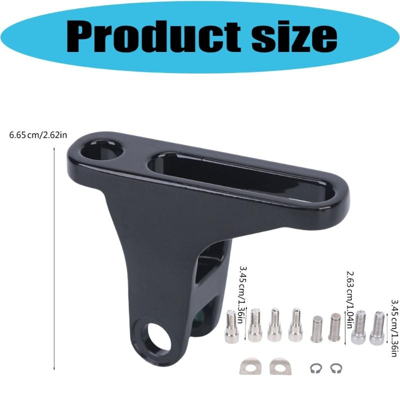 Motorcycle Rear Footrest Bracket Pair Replacement Set with Metal Passenger Peg Mounts and Installation Hardware for Highway 93-23 Models