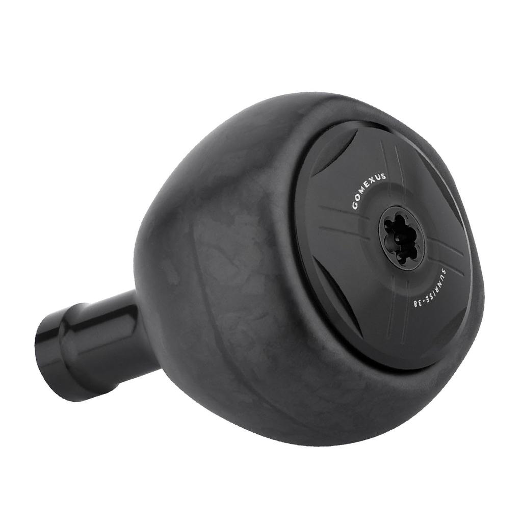 Gomexus F38 Reel Handle Knob Forged Carbon Round Knob 38mm Daiwa Type S Shimano Type A Handle Replacement Spinning Reel Bait Reel Compatible with Sea
