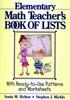 Kniha The Elementary Math Teacher's Book of Lists : With Ready-to-Use Patterns and Worksheets