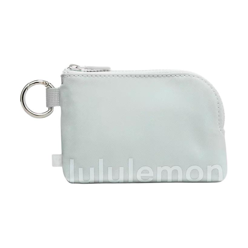 

Lululemon Printed Design Zipper Closure Polyester Card Holder Unisex Accessories Mint-Breeze White LW9FDAS-070526 Mint Breeze & White