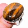 Tiger Eye Gemstone 925 Sterling Silver Jewelry Ring Size 8 Q412