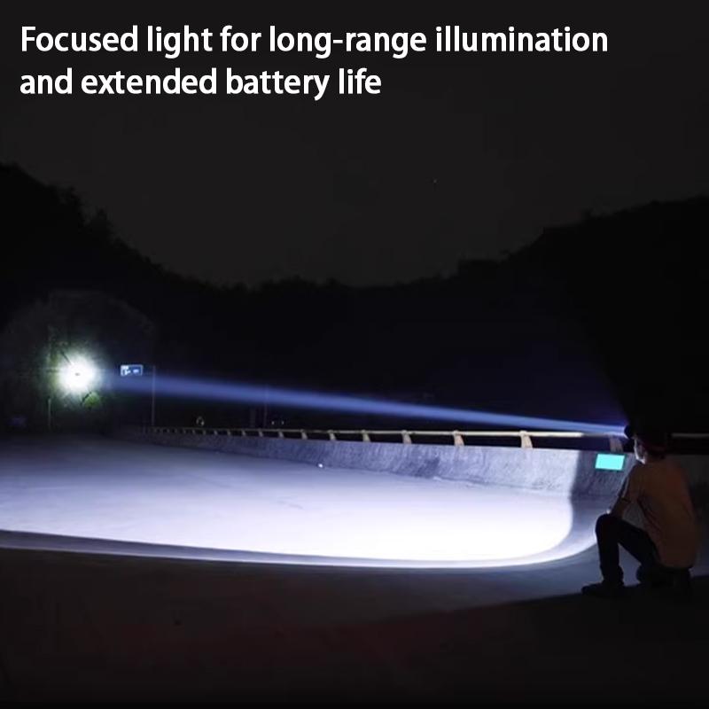 Wysokomocna wodoodporna latarka czołowa LED o dalekim zasięgu, ładowana przez USB, odpowiednia do biwakowania na świeżym powietrzu i noszenia