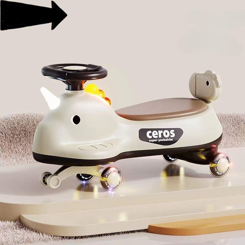 

Машинка-каталка с защитой от опрокидывания для малышей 1-3 лет, светодиодная подсветка, бесшумные колеса 360°, прочная поворотная конструкция для игры в помещении, подарок на первый день рождения хаки