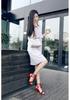 2026 New Women's Tassel Chunky Heel Sandals - Breathable, Versatile Outdoor High Heels, Plus Size Available