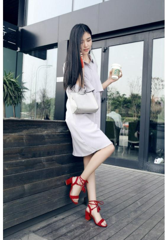 2026 New Women's Tassel Chunky Heel Sandals - Breathable, Versatile Outdoor High Heels, Plus Size Available