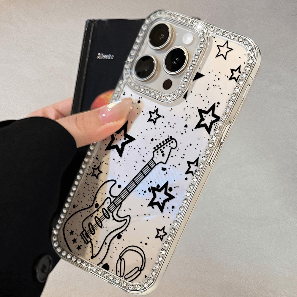 Bracelet Chain Phone Case For iPhone 17 16 15 13 14 for 17Air 17 12 14 16 Pro 17 14 16 Pro Max Sparking Diamond Cute Pattern Hard Cover With Lanyard
