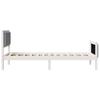 Bed Frame with Headboard Light Grey 90 x 200 cm Fabric