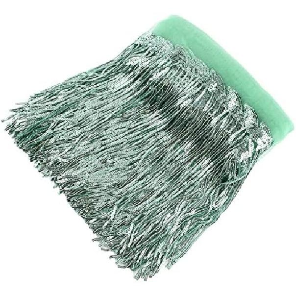 10 Yards Sparkly Sequined Tassel Ribbon Sequins Fringe Trim Spangle Paillette Lace Fabric for Sewing Curtain Pillow Home Decor Party Dress Stage