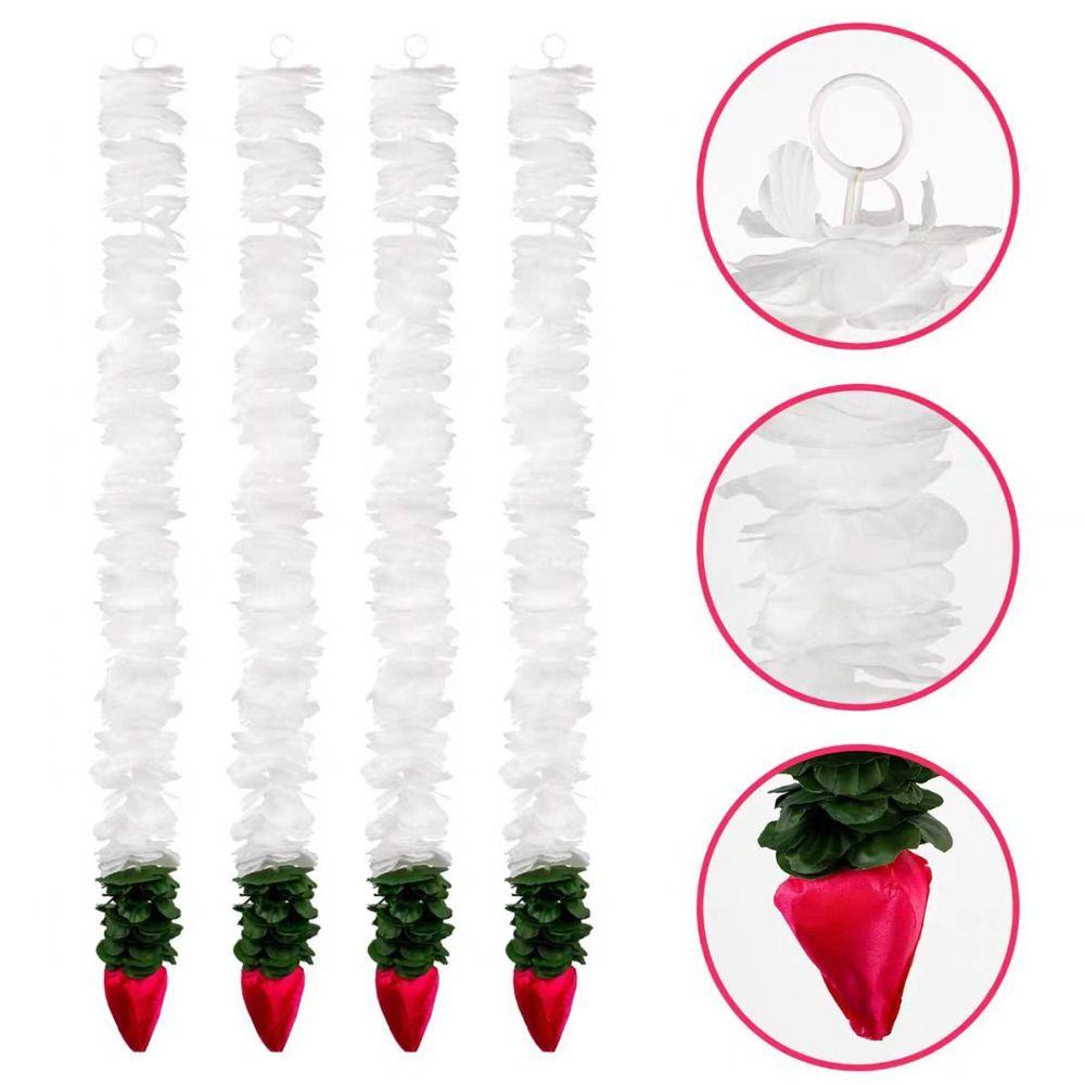 1/3Pcs White Floral Artificial Jasmine Garland Plastic Lotus Bud Garland Wedding Decor