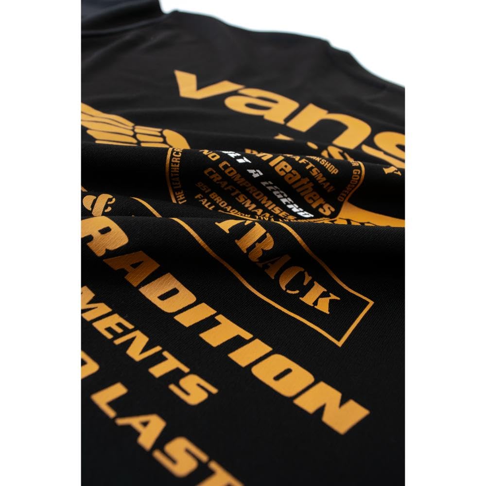 Vanson VSE25807S Men's Moisture-Wicking, Quick-Drying Mesh T-Shirt (L, Black/Yellow)